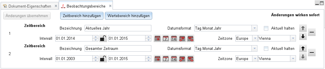 Beobachtungsbereiche