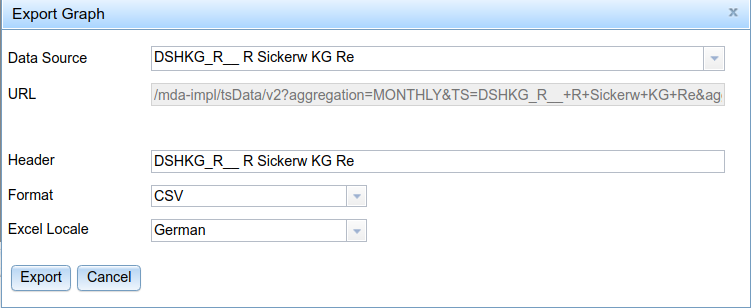 graph export datasource selection